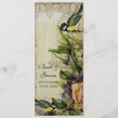 Ontvang menu Geel Song Bird Cage Floral (Voorkant)