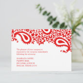 Ontvang Paisley Indian Style Wedding Flat Card Kaart (Staand voorkant)