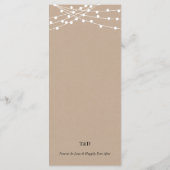 Ontvang plaatsinstelling Dank u, Kraft-kaarten Programmakaart (Achterkant)