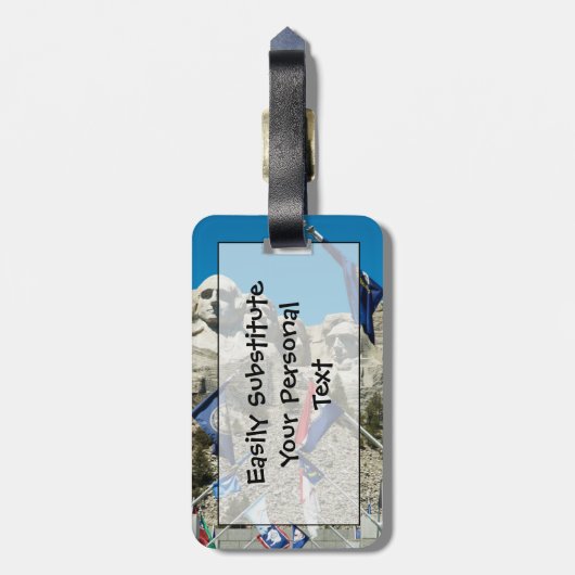 Ontvang Rushmore Hall of Flags - Easy ID Personal Bagagelabel (Achterkant verticaal)