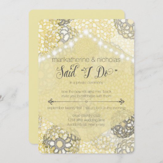 Ontvang slechts bloemen & de Uitnodigingen van de  (Voorkant / Achterkant)