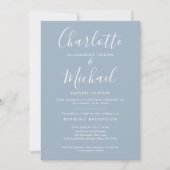 Ontvang slechts Stusty Blue Script Weddenschap Kaart (Voorkant)
