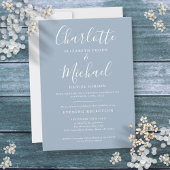 Ontvang slechts Stusty Blue Script Weddenschap Kaart