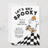 Ontvang Spooky Ghost verjaardagsuitnodiging Kaart (Voorkant)