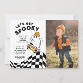 Ontvang Spooky Photo Birthday Invitation Kaart (Voorkant)