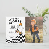 Ontvang Spooky Photo Birthday Invitation Kaart (Staand voorkant)