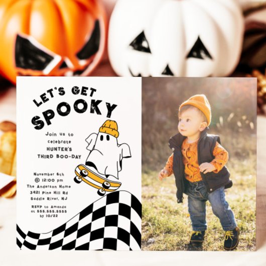 Ontvang Spooky Photo Birthday Invitation Kaart