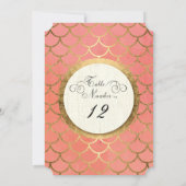 Ontvang tabelnummers Faux Gold Art Deco Weddenscha Kaart (Achterkant)