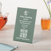 Ontvang Updates QR Code Bord Reclamebord Met Voetstuk (Insitu)