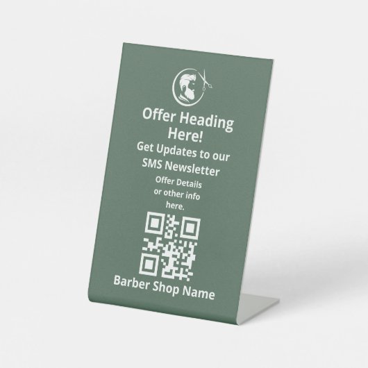 Ontvang Updates QR Code Bord Reclamebord Met Voetstuk (Voorkant)