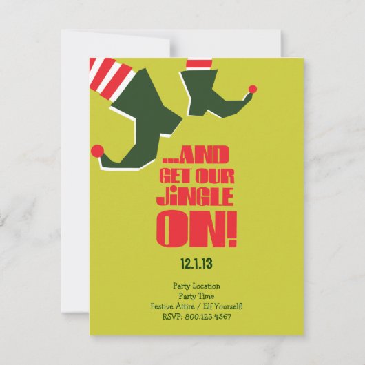Ontvang uw Elf & Jingle op uitnodiging van de fees (Achterkant)