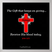 Ontvang vandaag zijn bloed gotGod316.com Poster (Voorkant)