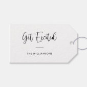 Ontvang veel | Minimale typografie op maat Cadeaulabel (Voorkant (Horizontaal))