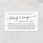 Ontvang Verzoek om Bridal Shower Uitnodiging Informatiekaartje (Voorkant)