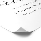 Ontvang welkome Calligrafie-handschrift bruiloft Poster (Hoek)