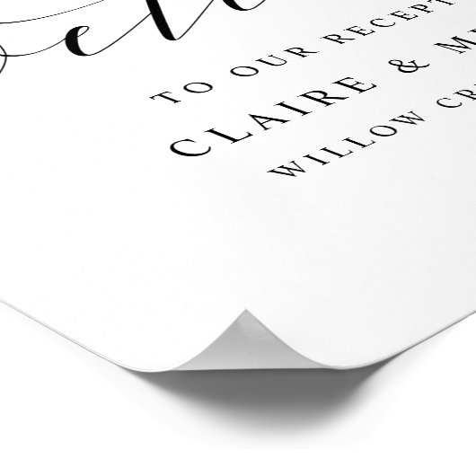 Ontvang welkome Calligrafie-handschrift bruiloft Poster (Hoek)