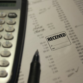 Ontvangen, accountant, kleine bedrijven rubberstempel