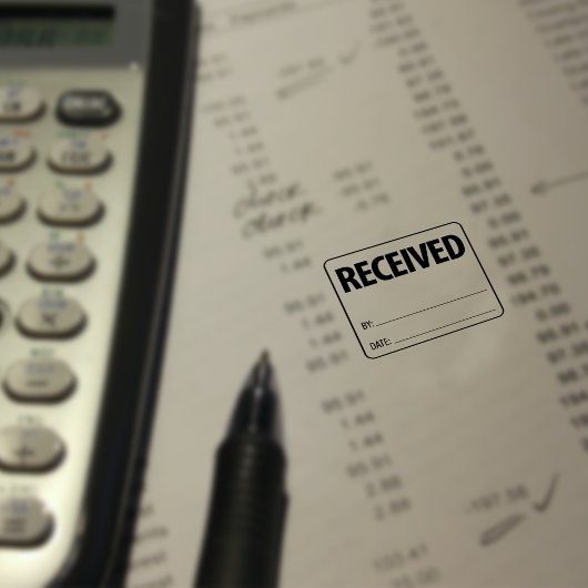 Ontvangen, accountant, kleine bedrijven rubberstempel