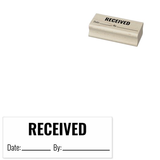 Ontvangen datum per bedrijf Tekst Sjabloon Rubberstempel (Gestempeld)