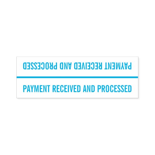 "ONTVANGEN EN VERWERKTE BETALING" Rubberstempel Zelfinktende Stempel (Design)