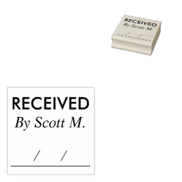 Ontvangen Gepersonaliseerde Naam Rubber Stempel