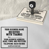 Ontvangen Met Dank met Naam, Adres & Datum Rubberstempel