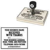 Ontvangen Met Dank met Naam, Adres & Datum Rubberstempel (Gestempeld)