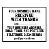 Ontvangen Met Dank met Naam, Adres & Datum Rubberstempel (Afrduk)