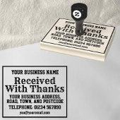 Ontvangen Met Dank met Naam, Adres, enz Rubberstempel