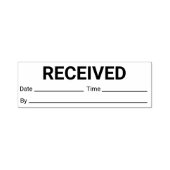 Ontvangen op datum en tijd zelfinktende stempel (Design)