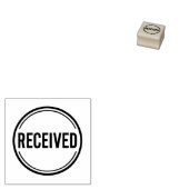Ontvangen rubberen stempel – Ronde kantoorstempel (Gestempeld)