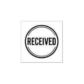 Ontvangen rubberen stempel – Ronde kantoorstempel (Afrduk)