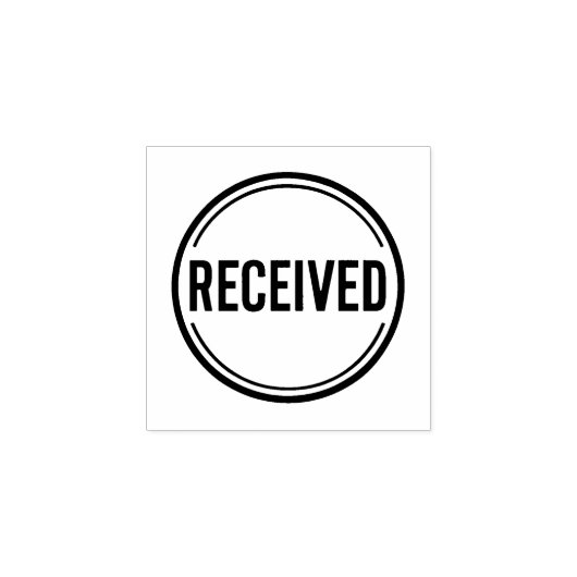 Ontvangen rubberen stempel – Ronde kantoorstempel (Afrduk)