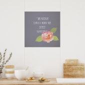 ONTVANGEN WAT WE VERWACHTEN OM PINKFLORAAL TE ONTV POSTER (Keuken)