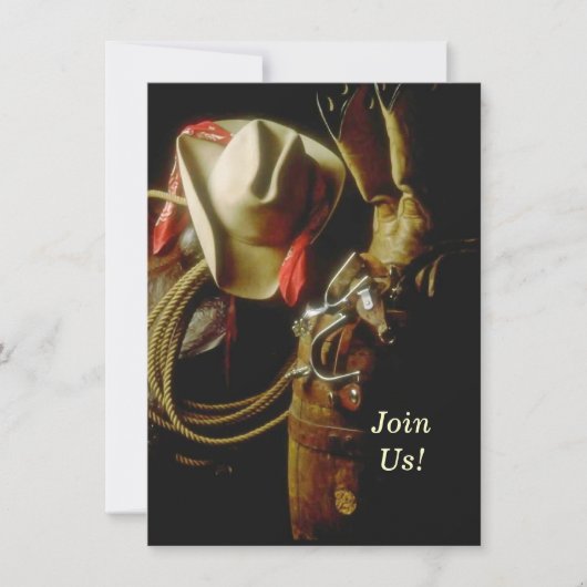 Ontvangende Westerne Thlestone Birthday Party Kaart (Voorkant)