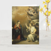 Ontvangenis Maria en aartsengel Gabriël Fijne Kuns Kaart (Gele Bloem)