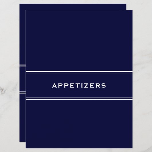 Ontvanger divider Appetizers Navy Blue (Voorkant / Achterkant)