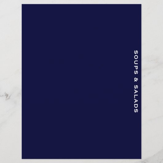 Ontvanger divider | Blauw en wit | Soep en Salades (Voorkant)