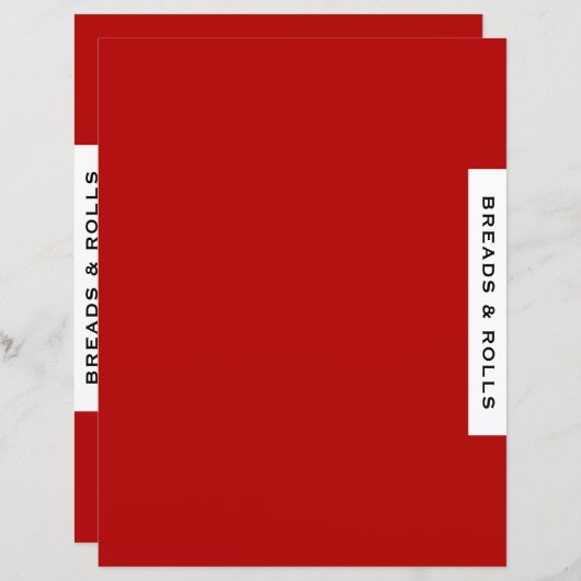 Ontvanger divider | Brood en rollen | Rood zwart w (Voorkant / Achterkant)