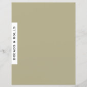 Ontvanger divider | Brood en rollen | Sage Black W (Achterkant)