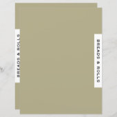 Ontvanger divider | Brood en rollen | Sage Black W (Voorkant / Achterkant)