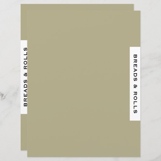 Ontvanger divider | Brood en rollen | Sage Black W (Voorkant / Achterkant)