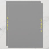 Ontvanger divider | Casseroles | Grijs en Geel (Voorkant / Achterkant)