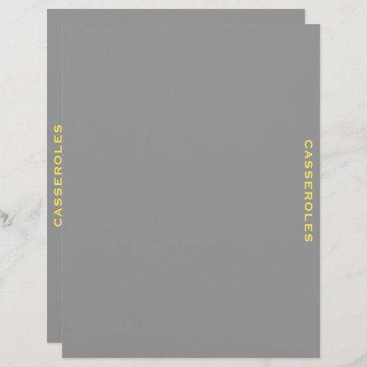 Ontvanger divider | Casseroles | Grijs en Geel (Voorkant / Achterkant)