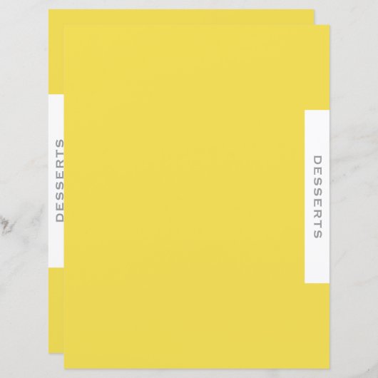 Ontvanger divider | Dessertcategorie | Eenvoudig g (Voorkant / Achterkant)