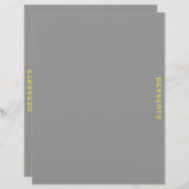 Ontvanger divider | Desserts | Grijs en Geel (Voorkant / Achterkant)