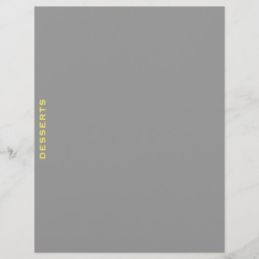 Ontvanger divider | Desserts | Grijs en Geel (Achterkant)