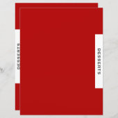 Ontvanger divider | Desserts | Rood zwart/wit (Voorkant / Achterkant)