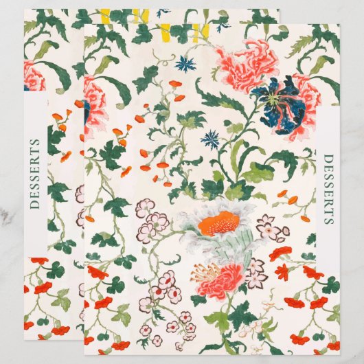 Ontvanger divider | Desserts | Stijlvolle Floral (Voorkant / Achterkant)