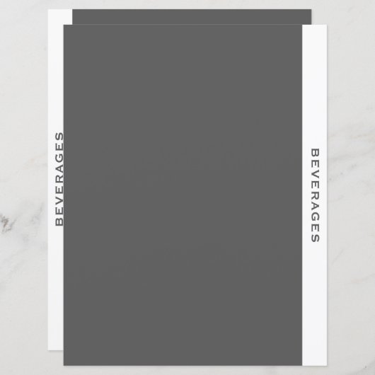 Ontvanger divider | Dranken | Grijs en wit (Voorkant / Achterkant)